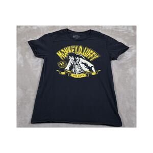 One Piece Monkey D Luffy Shirt Mens Medium Black Anime Manga Graphic Tee Crew